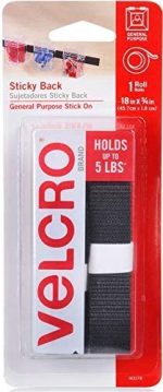 VELCRO Brand - Sticky Back Hook and Loop Fasteners – Peel and Stick Permanent Adhesive Tape Keeps Classrooms, Home, and Offices Organized – Cut-to-Length Roll | 15ft x 3/4in Tape | White